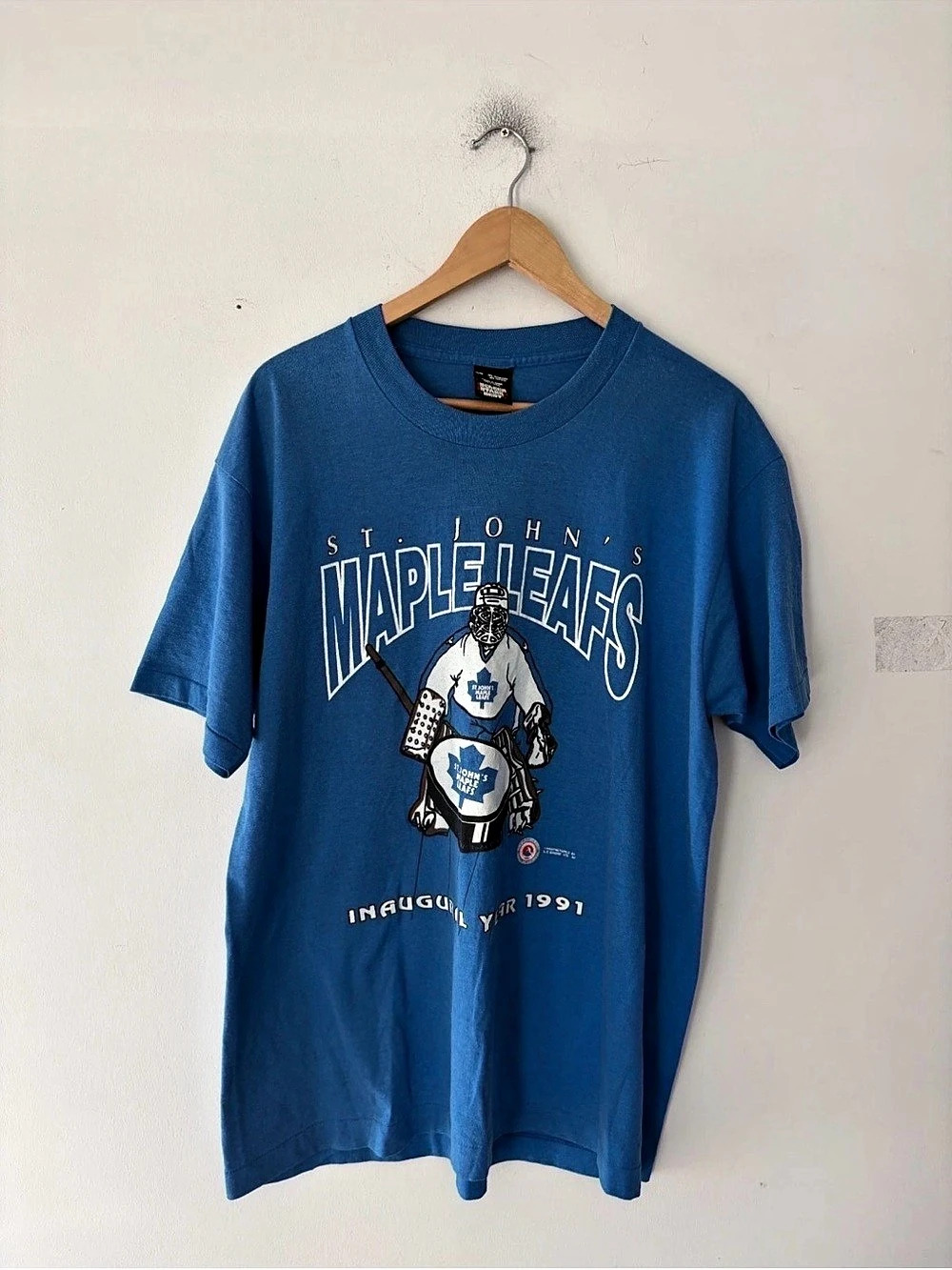 Vintage Toronto Maple Leafs St. John's Inaugural Year 1991 T-shirt Size XL